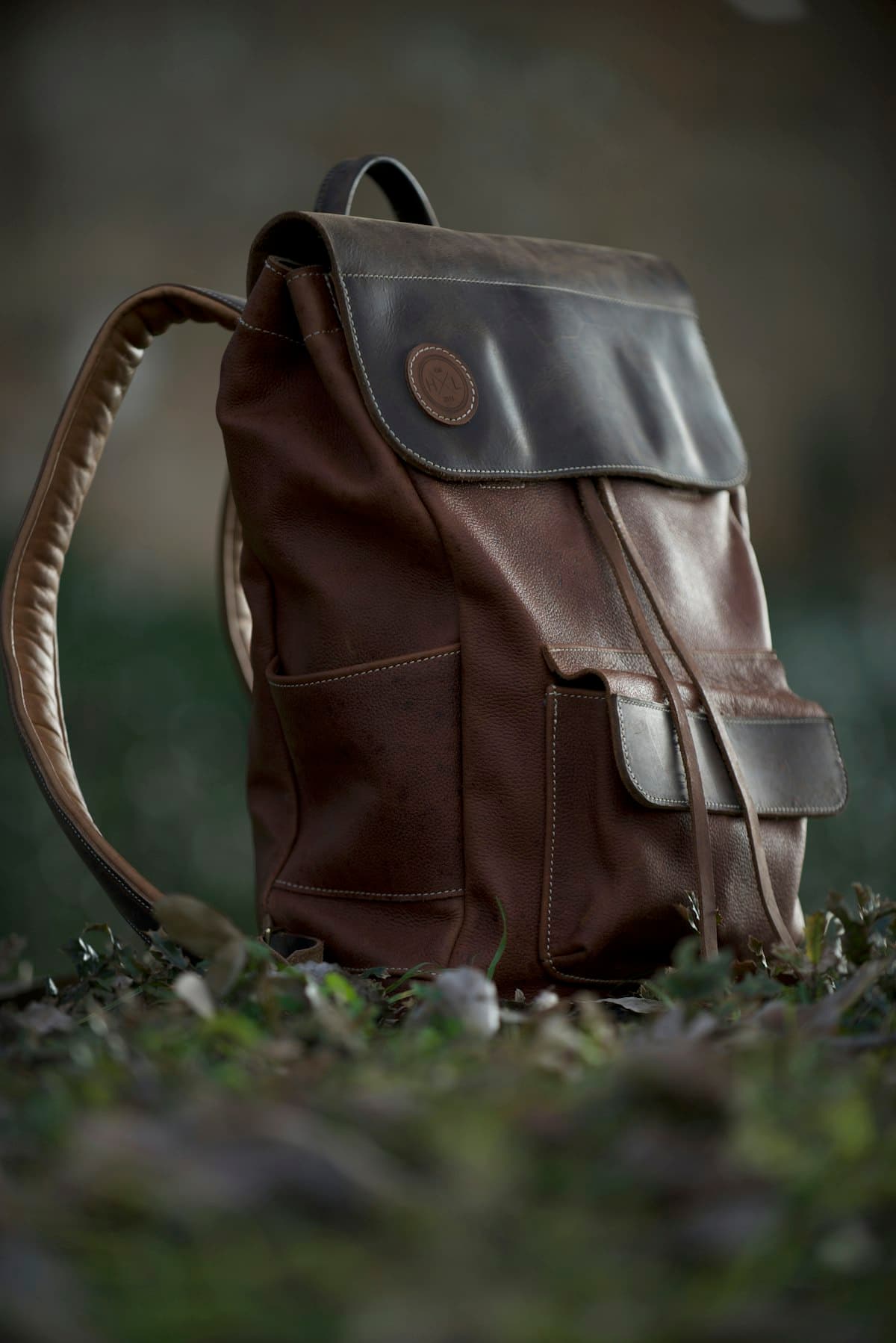 Bhromon Leather Flap Backpack