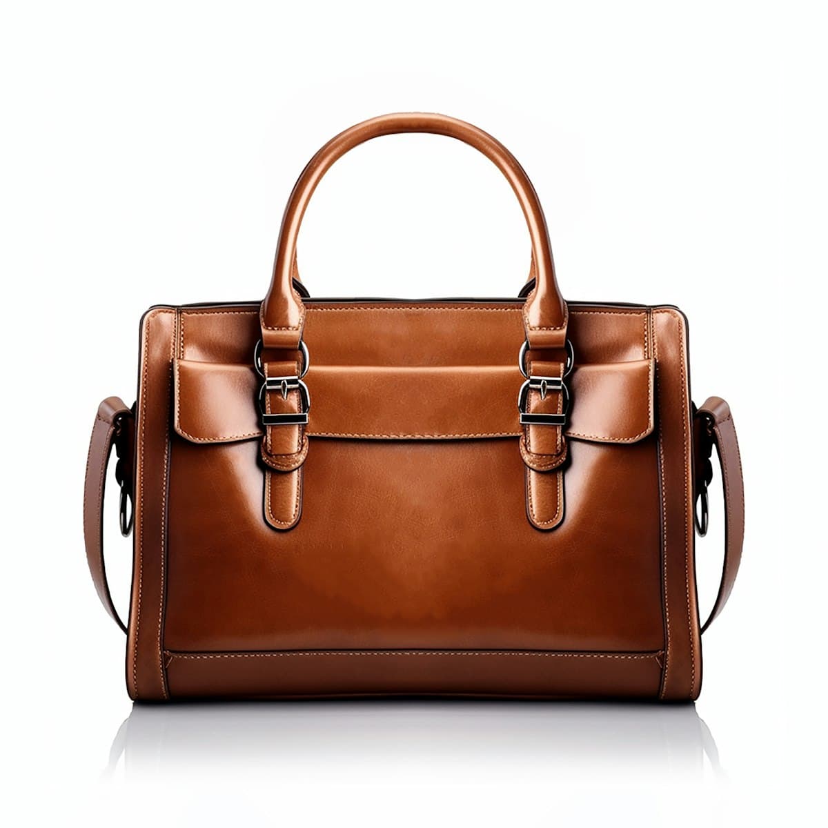 Mina Boxy Leather Handbag