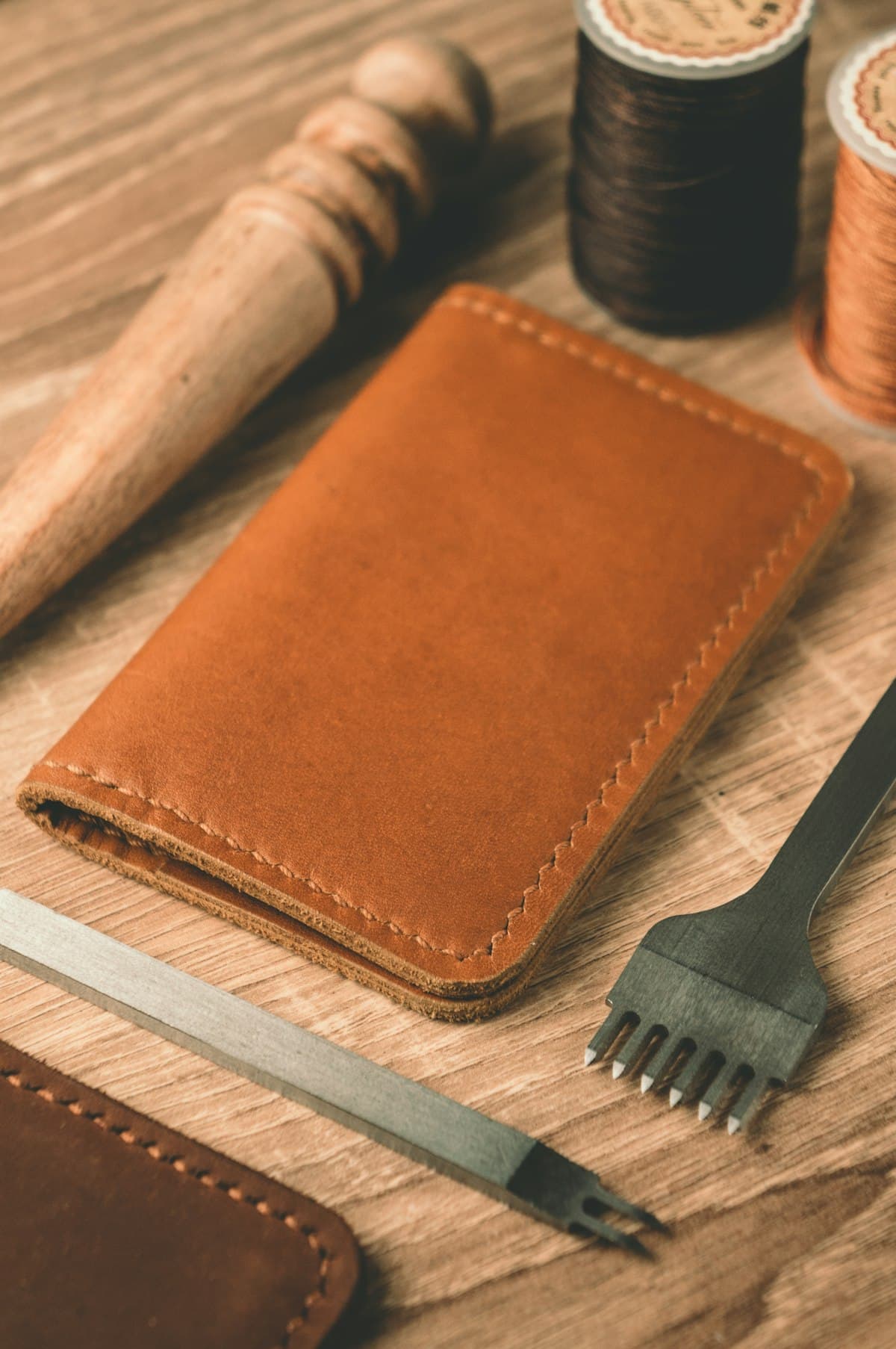 Hand-Stitched Passport Wallet